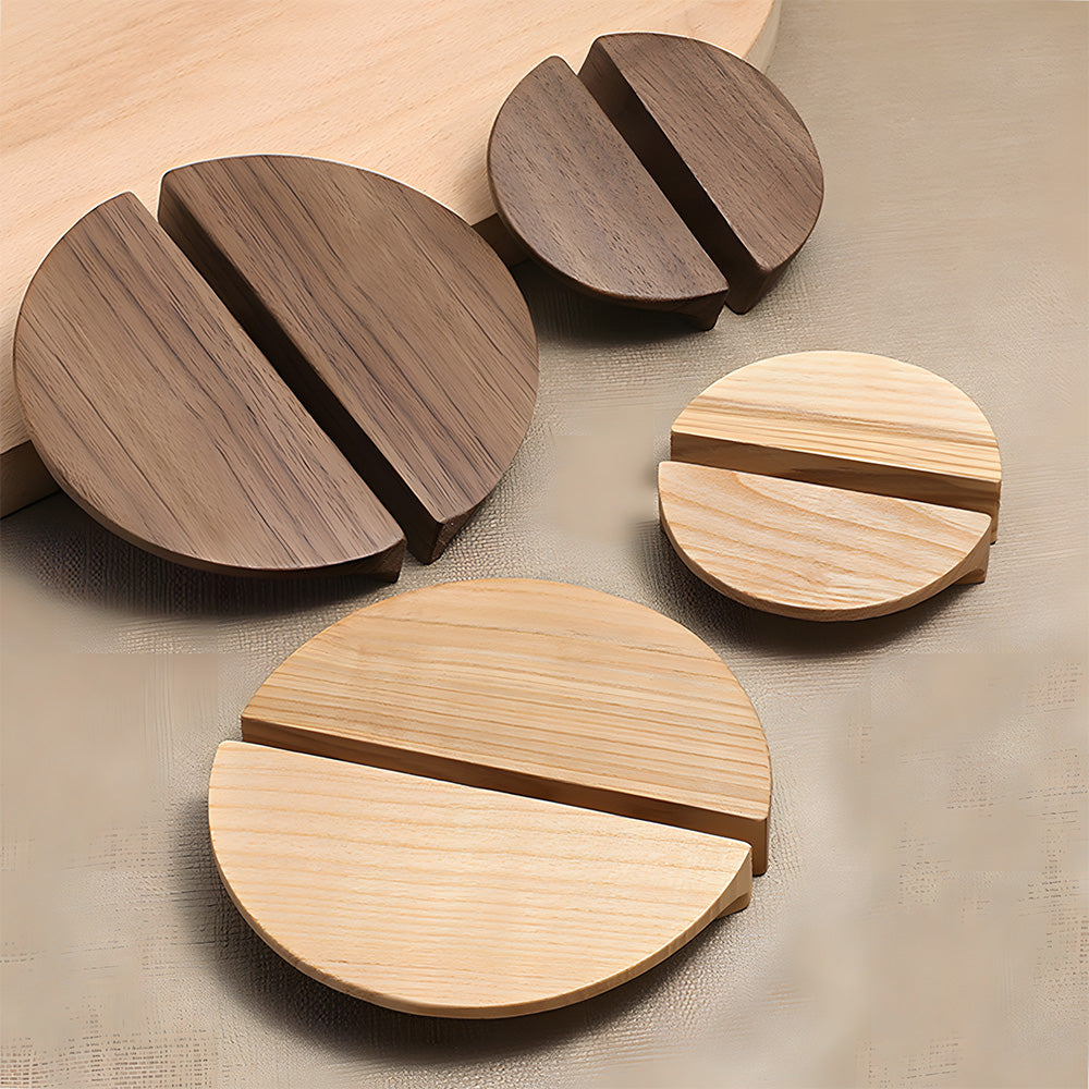 Modern Semi-Circle Wooden Drawer Handles