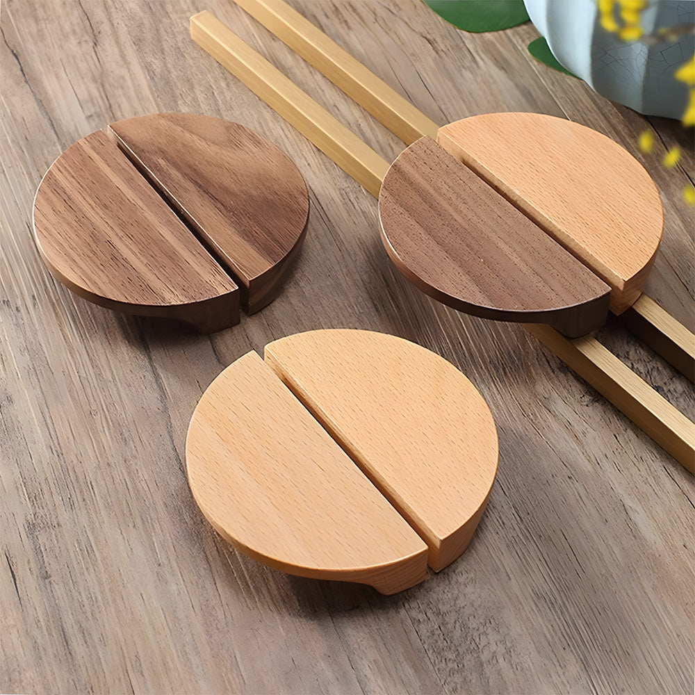 Modern Semi-Circle Wooden Drawer Handles