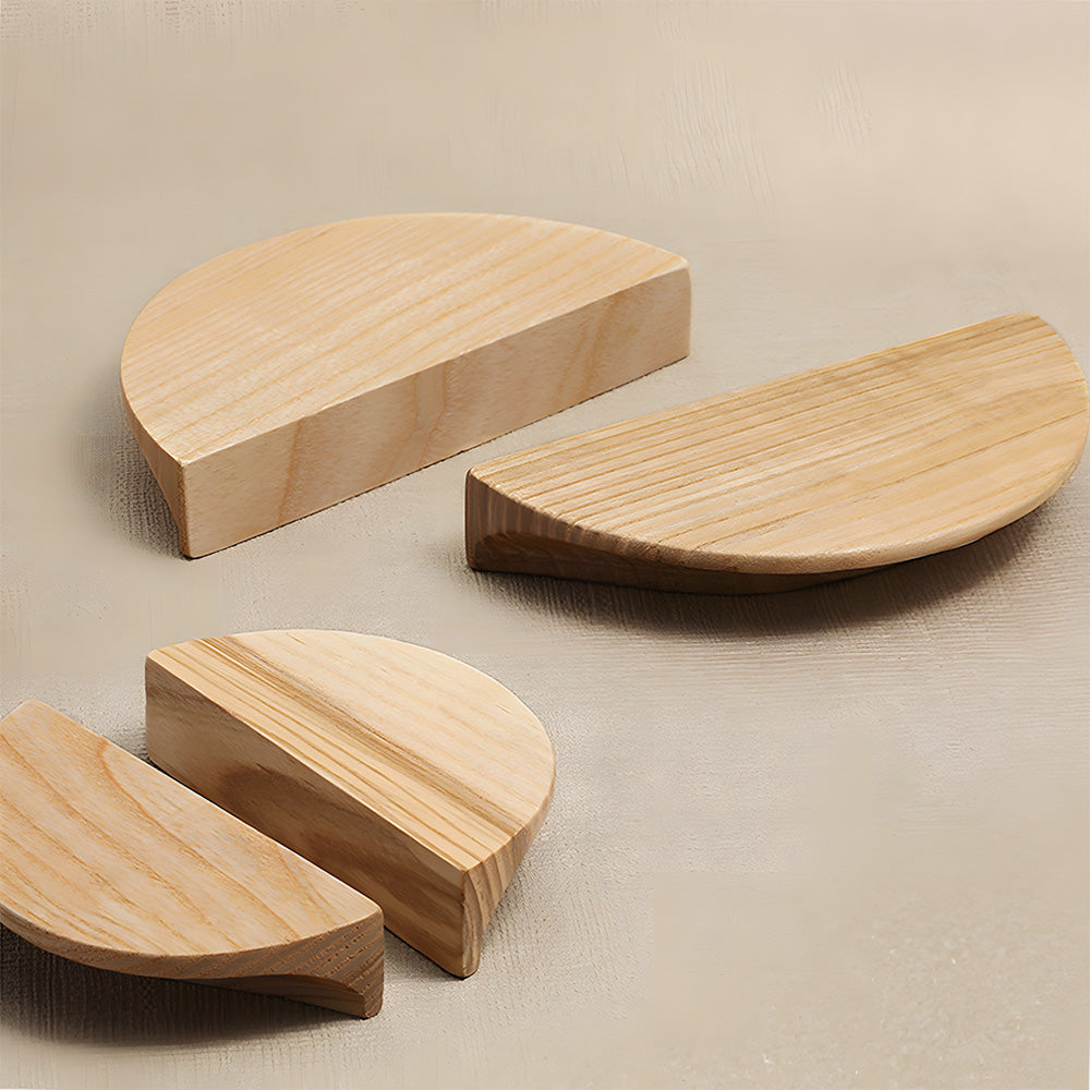 Modern Semi-Circle Wooden Drawer Handles