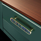 Modern Shell Inlay T-Bar Cupboard Handles and Knobs