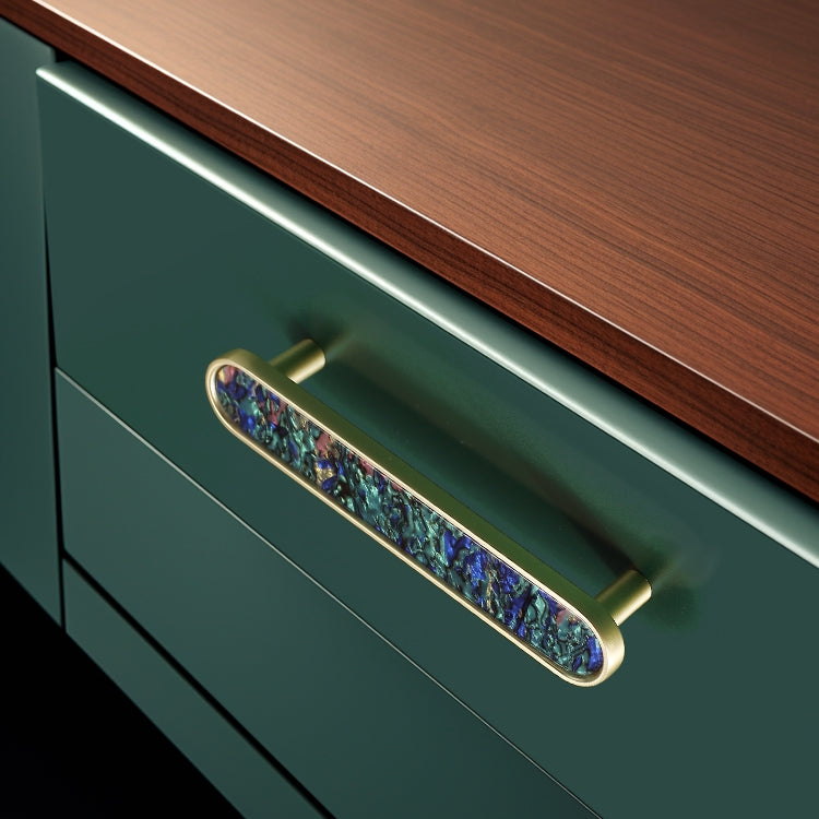 Modern Shell Inlay T-Bar Cupboard Handles and Knobs