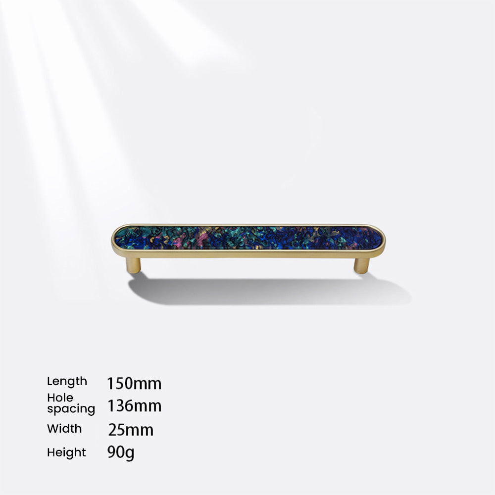 Modern Shell Inlay T-Bar Cupboard Handles and Knobs