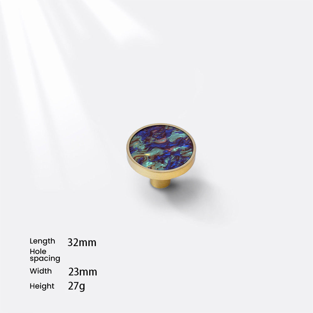 Modern Shell Inlay T-Bar Cupboard Handles and Knobs