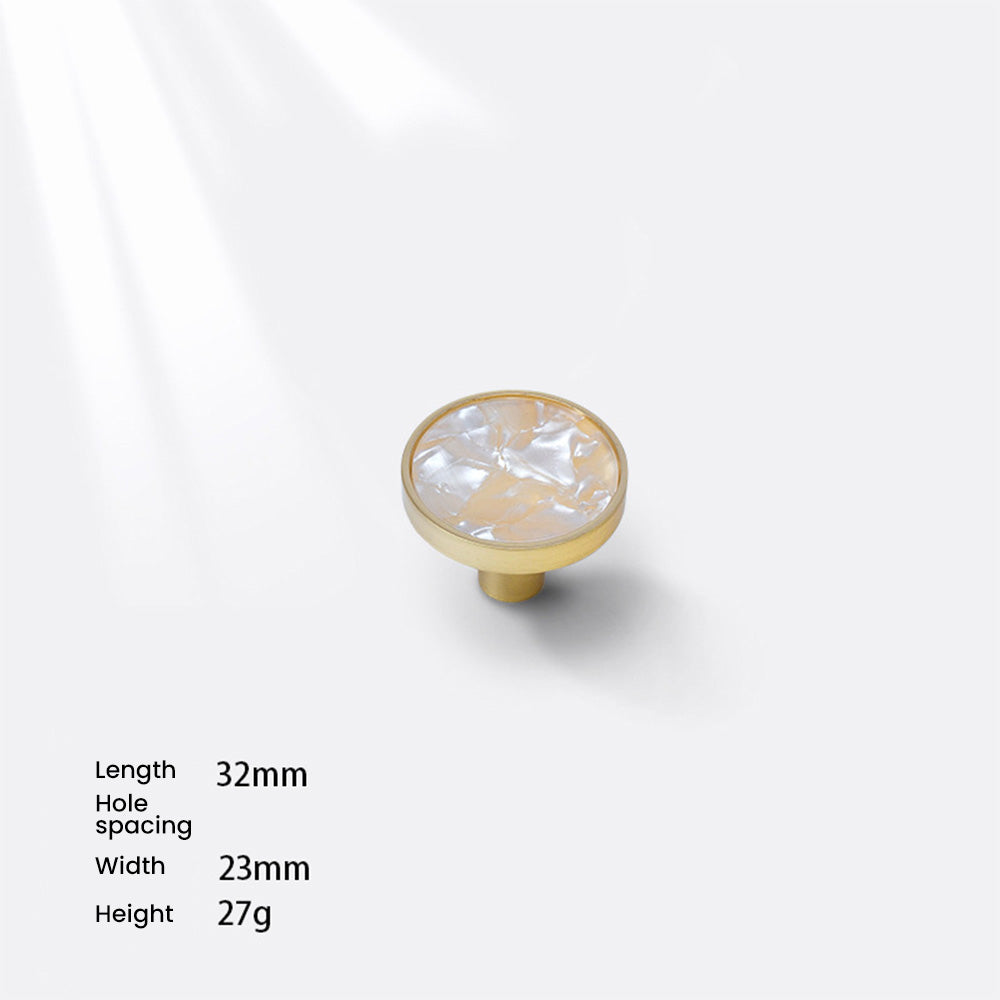 Modern Shell Inlay T-Bar Cupboard Handles and Knobs
