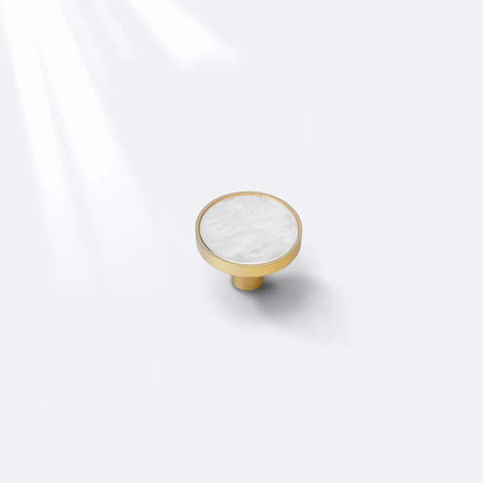 Modern Shell Inlay T-Bar Cupboard Handles and Knobs