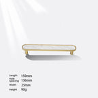 Modern Shell Inlay T-Bar Cupboard Handles and Knobs