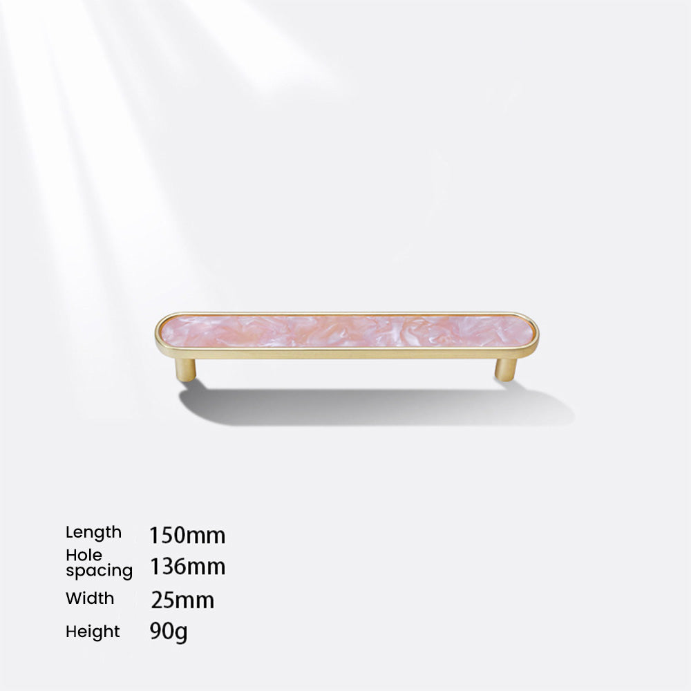 Modern Shell Inlay T-Bar Cupboard Handles and Knobs