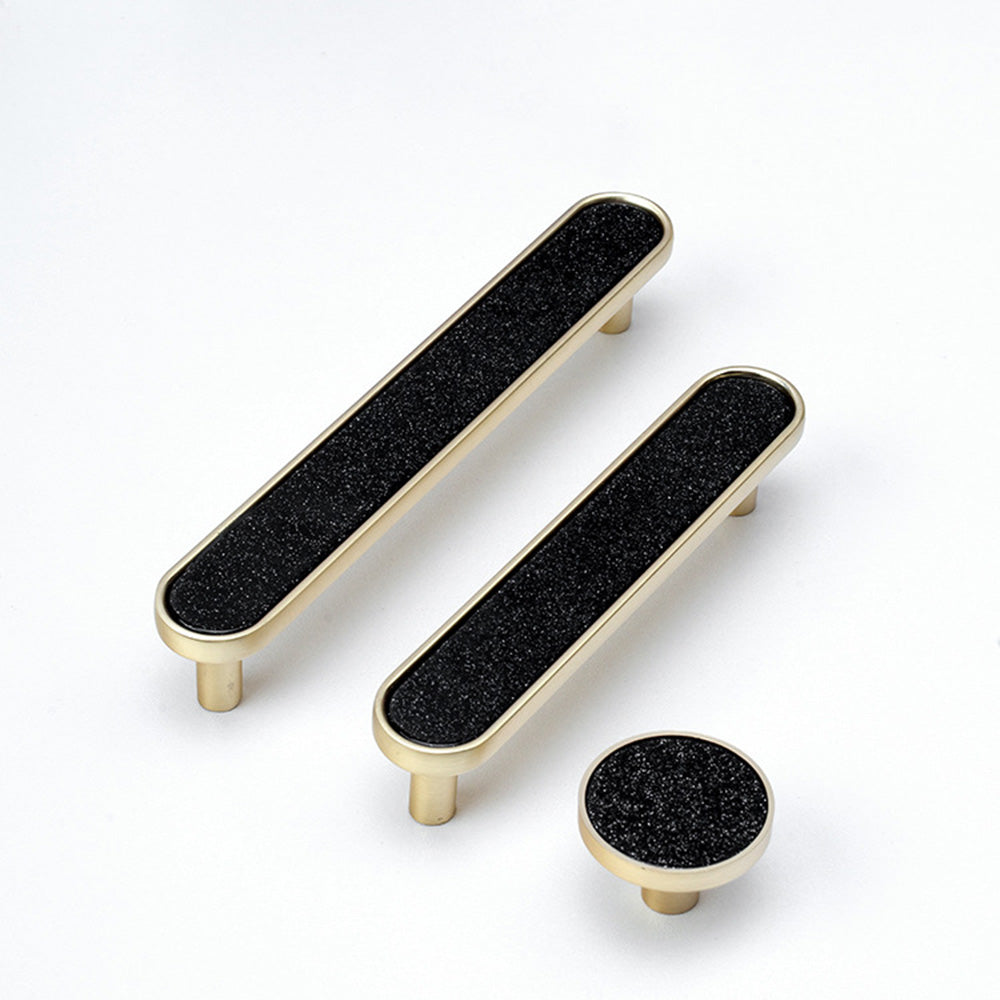 Modern Shell Inlay T-Bar Cupboard Handles and Knobs