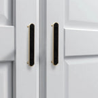 Modern Shell Inlay T-Bar Cupboard Handles and Knobs