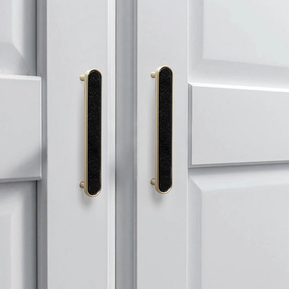 Modern Shell Inlay T-Bar Cupboard Handles and Knobs
