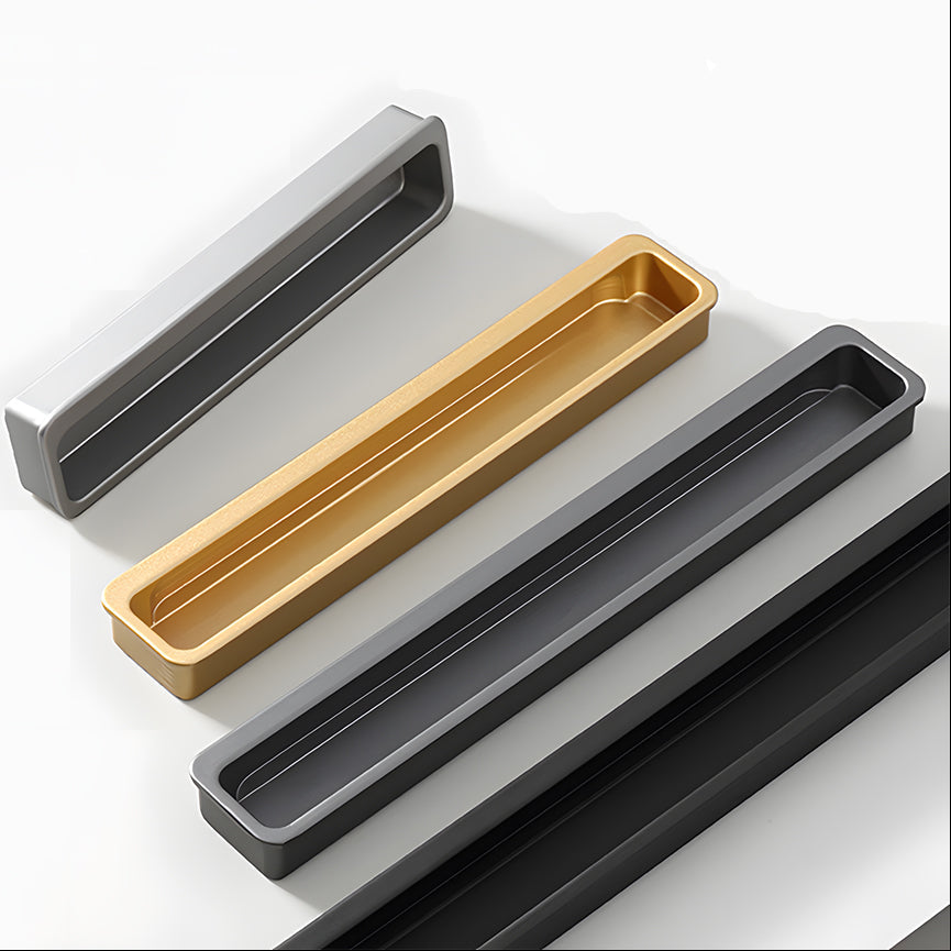 Modern Slotted Recessed Cupboard Handles for Sliding Doors