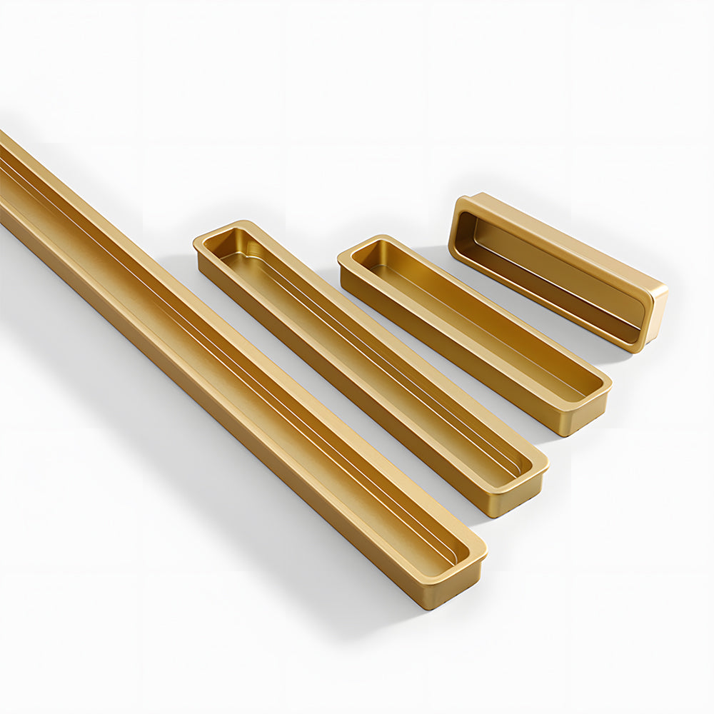 Modern Slotted Recessed Cupboard Handles for Sliding Doors