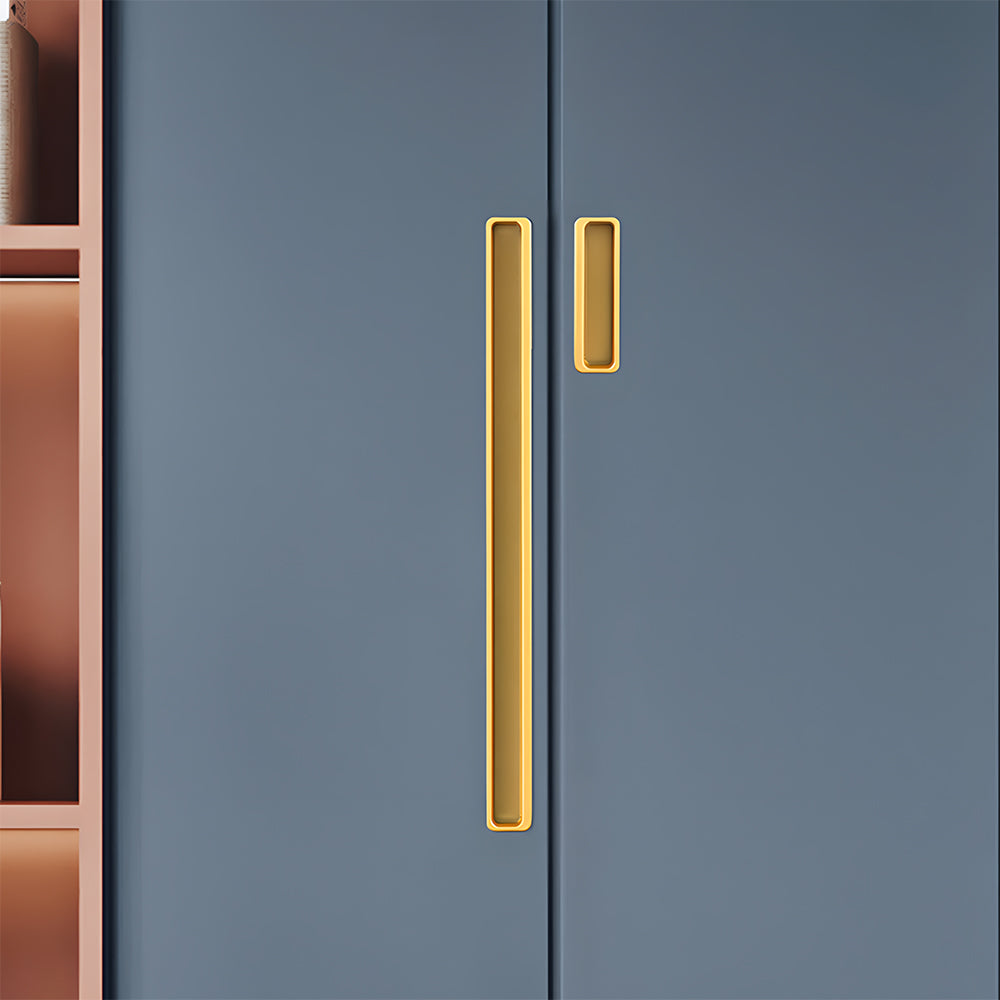 Modern Slotted Recessed Cupboard Handles for Sliding Doors