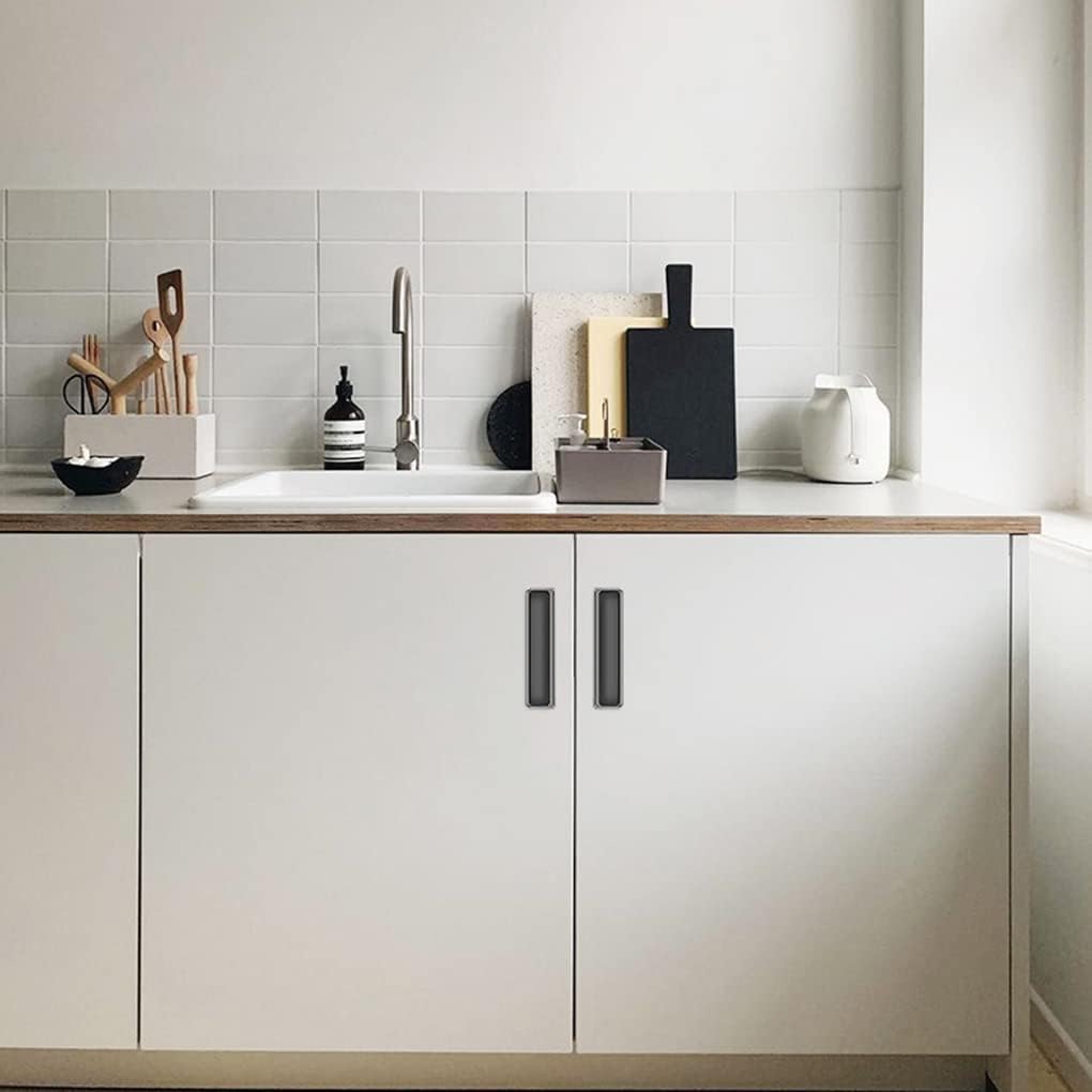 Modern Slotted Recessed Cupboard Handles for Sliding Doors
