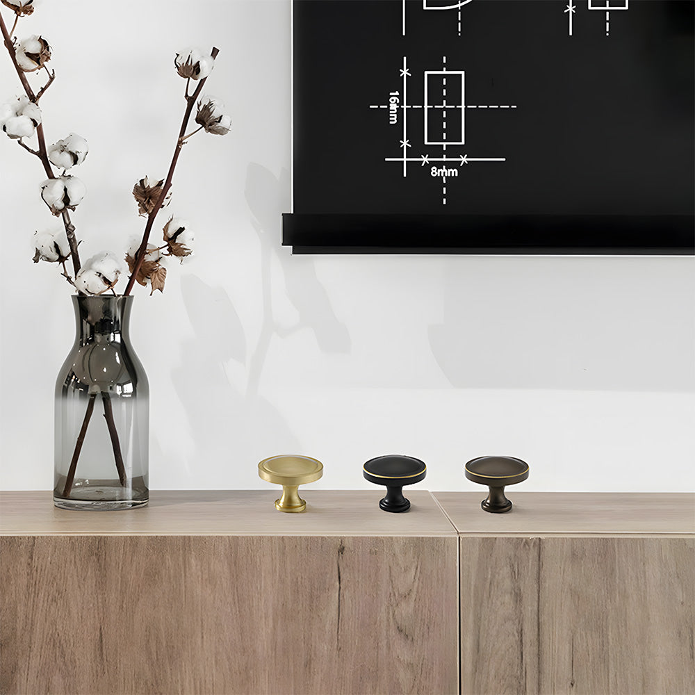Modern Solid Brass Bar Drawer Handles and Knobs
