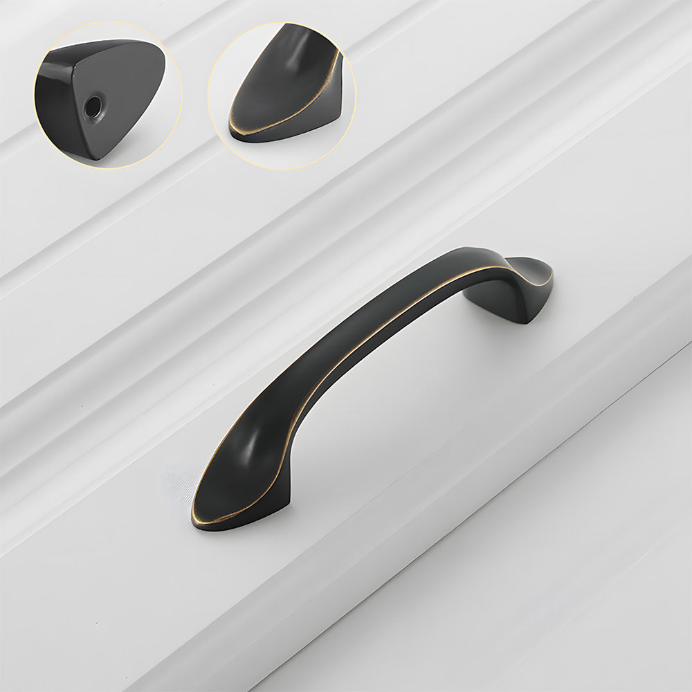 Modern Solid Brass Bow Cupboard Handles and Knobs