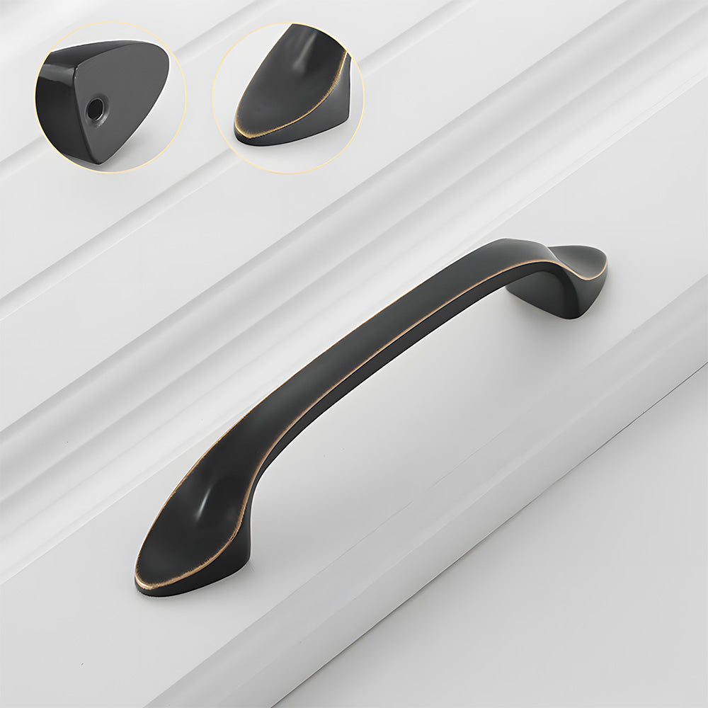 Modern Solid Brass Bow Cupboard Handles and Knobs