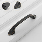 Modern Solid Brass Bow Cupboard Handles and Knobs
