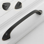 Modern Solid Brass Bow Cupboard Handles and Knobs