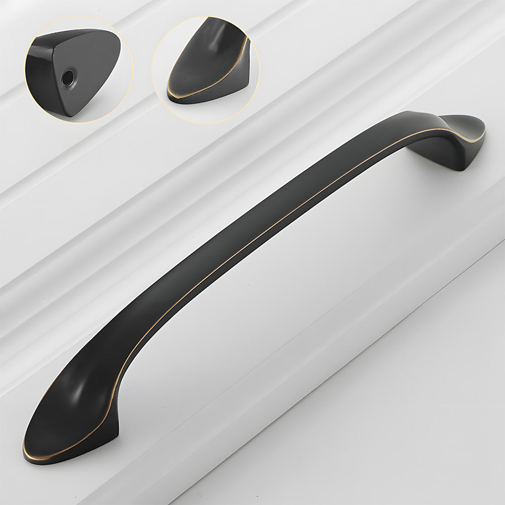 Modern Solid Brass Bow Cupboard Handles and Knobs