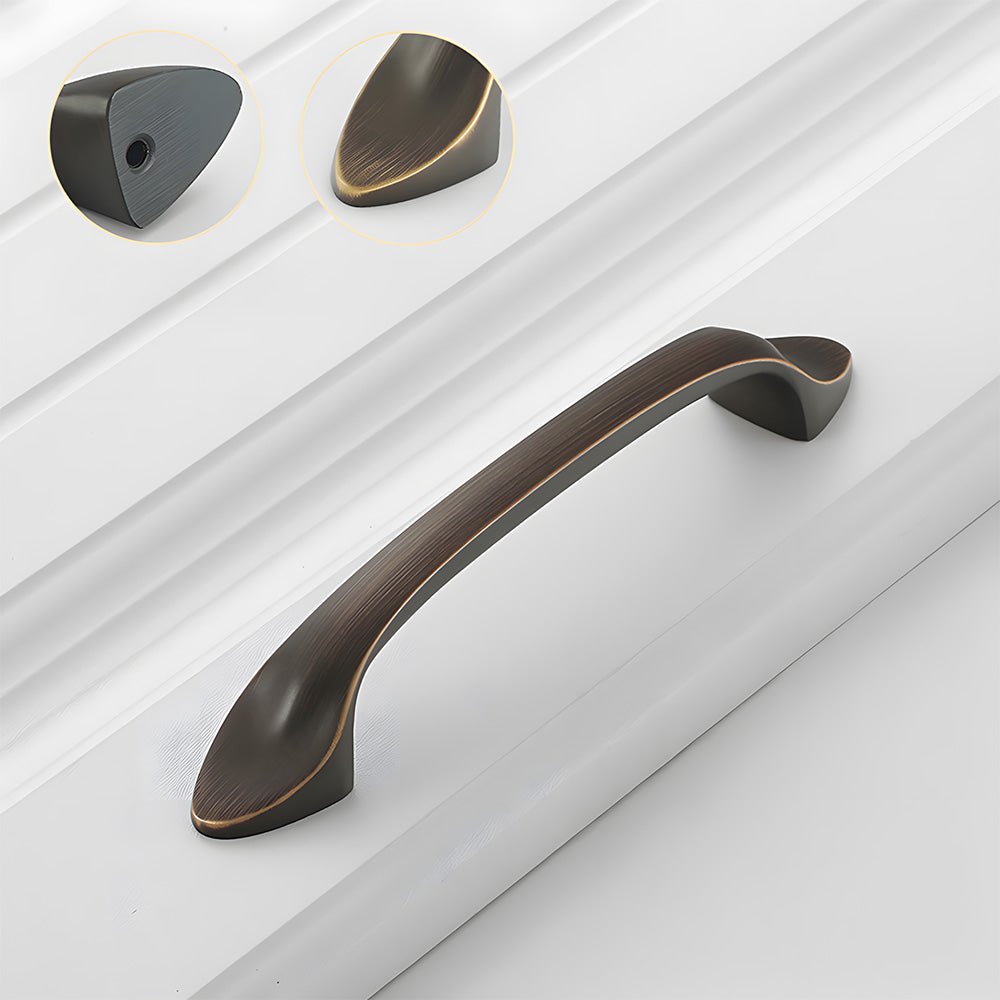 Modern Solid Brass Bow Cupboard Handles and Knobs
