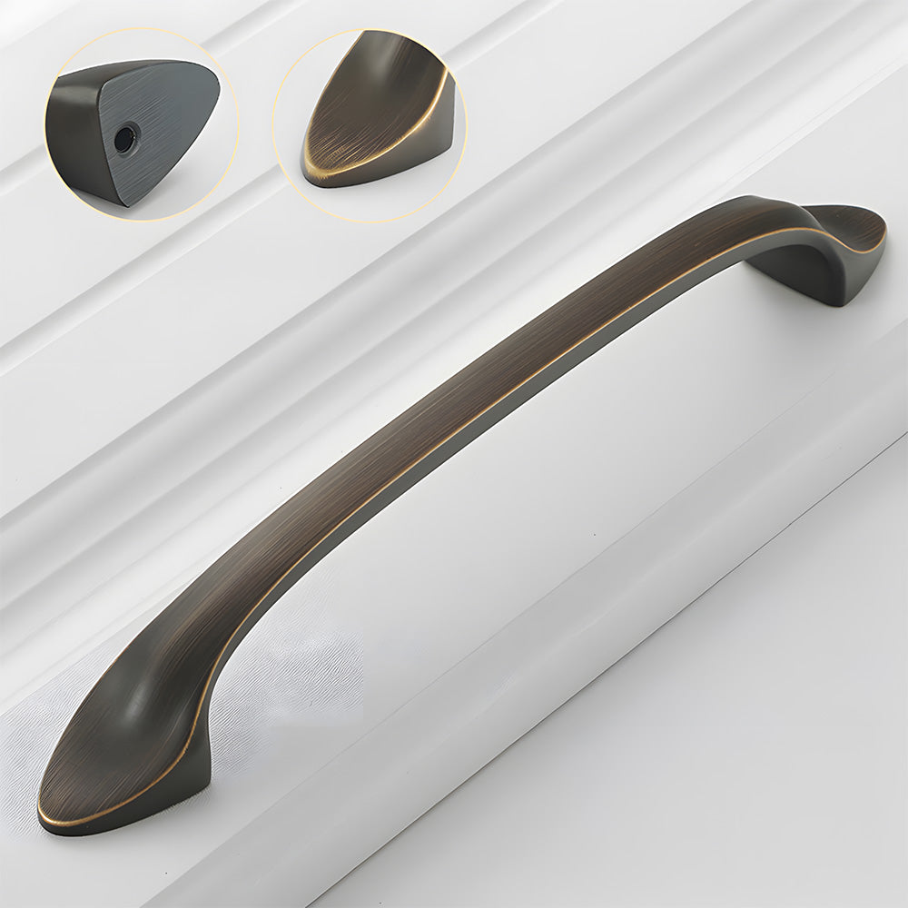 Modern Solid Brass Bow Cupboard Handles and Knobs