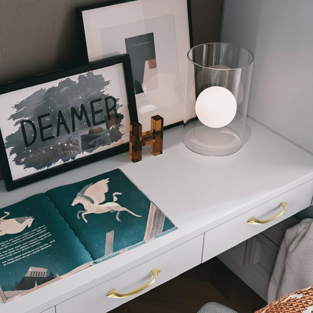 Modern Solid Brass Bow Cupboard Handles and Knobs