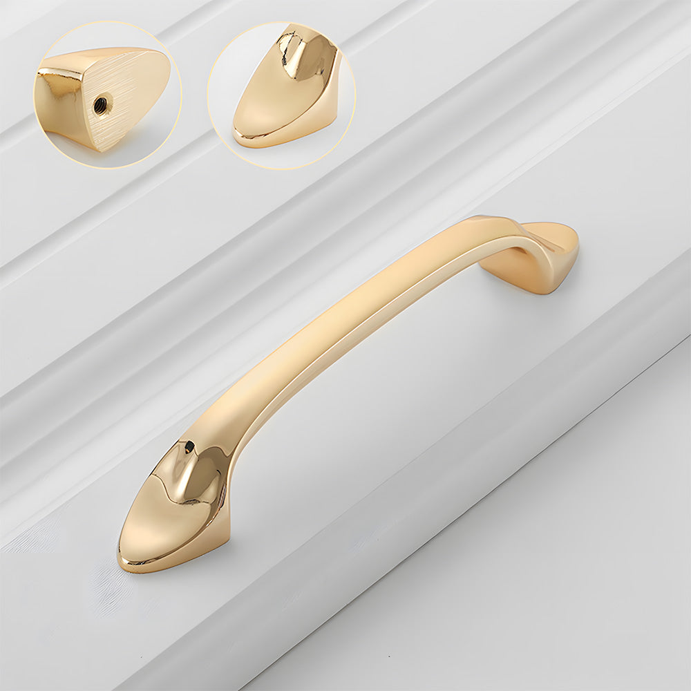 Modern Solid Brass Bow Cupboard Handles and Knobs
