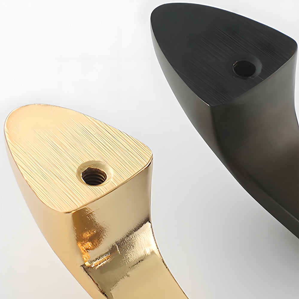 Modern Solid Brass Bow Cupboard Handles and Knobs