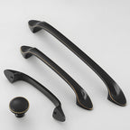 Modern Solid Brass Bow Cupboard Handles and Knobs