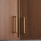 Modern Solid Brass Rounded T-Bar Cupboard Handles and Knobs