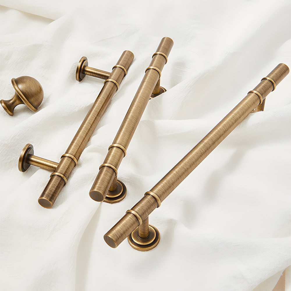 Modern Solid Brass T-Bar Cupboard Handles and Knobs
