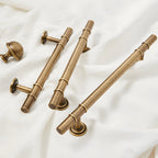 Modern Solid Brass T-Bar Cupboard Handles and Knobs