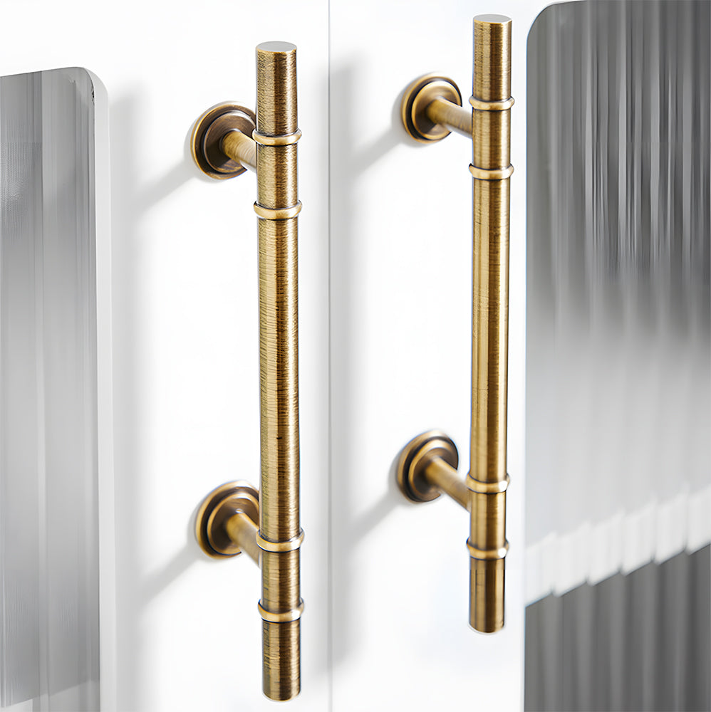 Modern Solid Brass T-Bar Cupboard Handles and Knobs