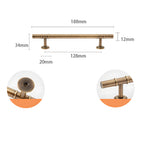 Modern Solid Brass T-Bar Cupboard Handles and Knobs