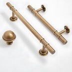 Modern Solid Brass T-Bar Cupboard Handles and Knobs