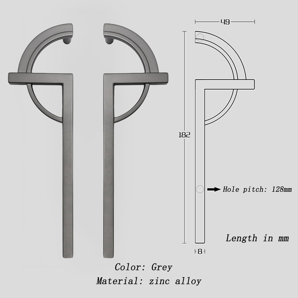 Modern Split-Circle Cupboard Door Handles