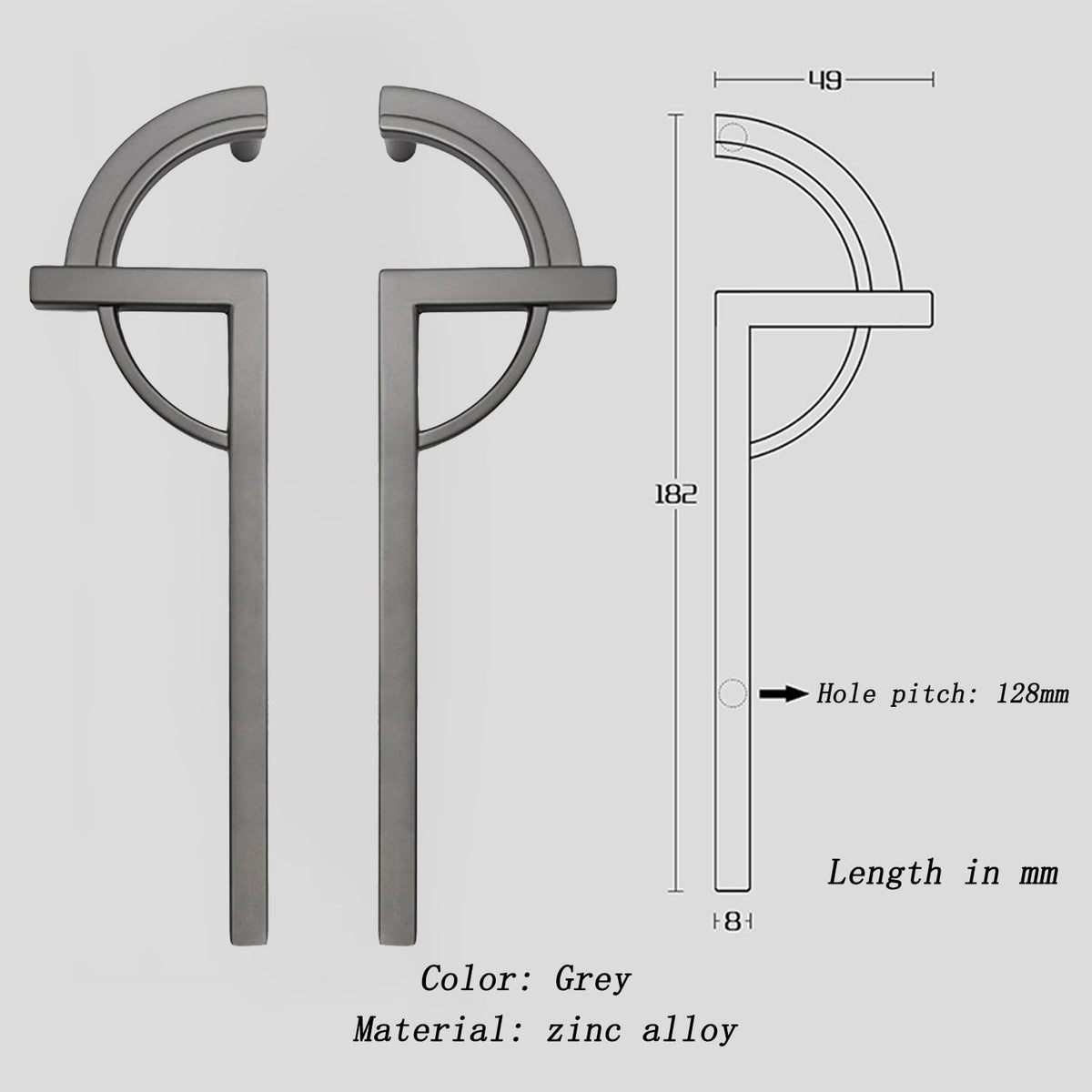 Modern Split-Circle Cupboard Door Handles