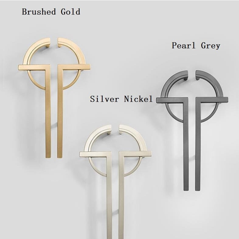 Modern Split-Circle Cupboard Door Handles