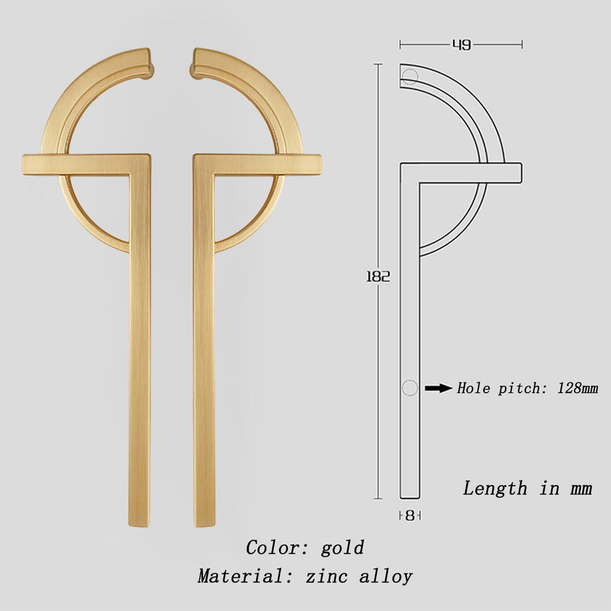 Modern Split-Circle Cupboard Door Handles
