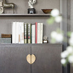 Modern Split Leaf Brass Cupboard Handles