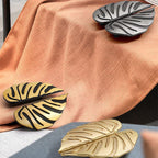 Modern Split Leaf Brass Cupboard Handles