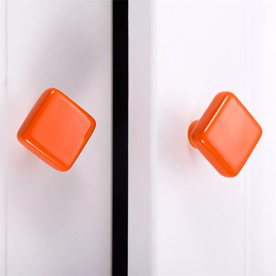 Modern Square Ceramic Cupboard Knobs