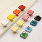 Modern Square Ceramic Cupboard Knobs