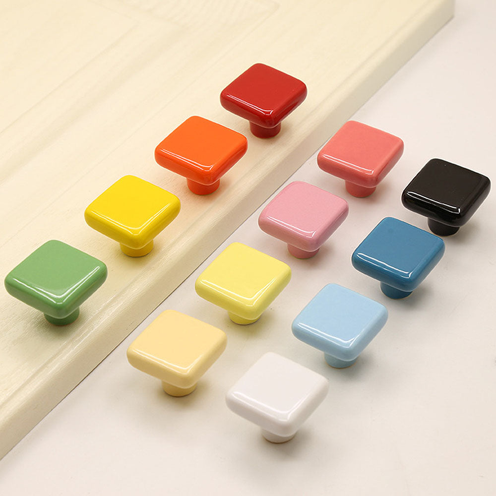 Modern Square Ceramic Cupboard Knobs