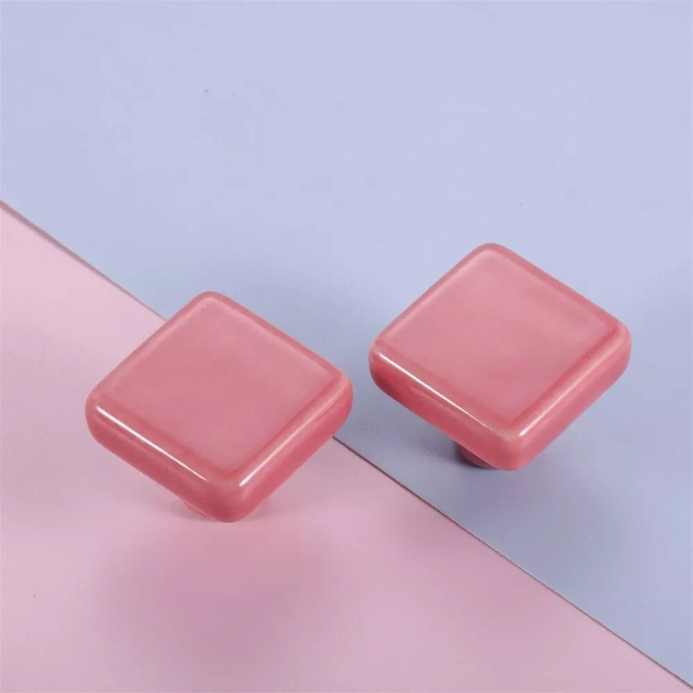 Modern Square Ceramic Cupboard Knobs