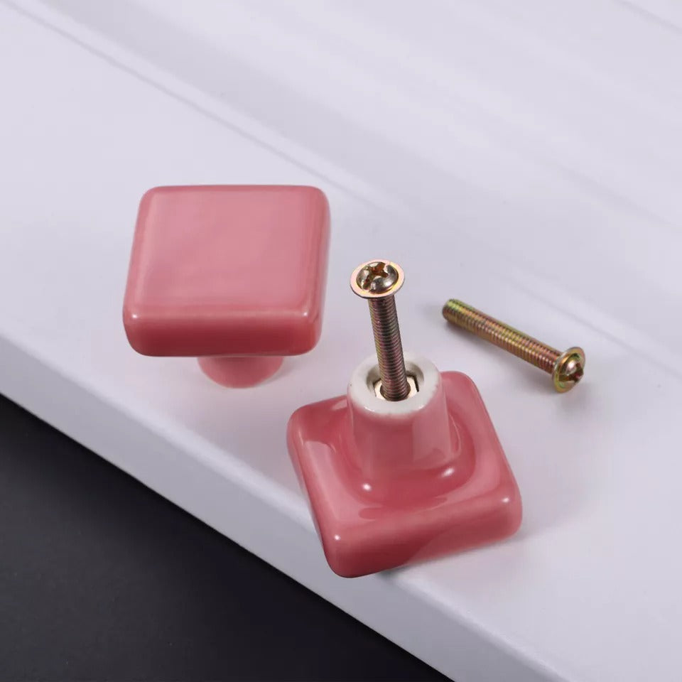 Modern Square Ceramic Cupboard Knobs