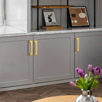 Modern Square D Brass Kitchen Handles and Knobs