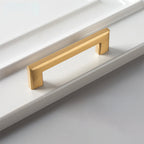 Modern Square D Brass Kitchen Handles and Knobs
