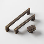 Modern Square D Brass Kitchen Handles and Knobs